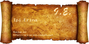 Ipi Erina névjegykártya